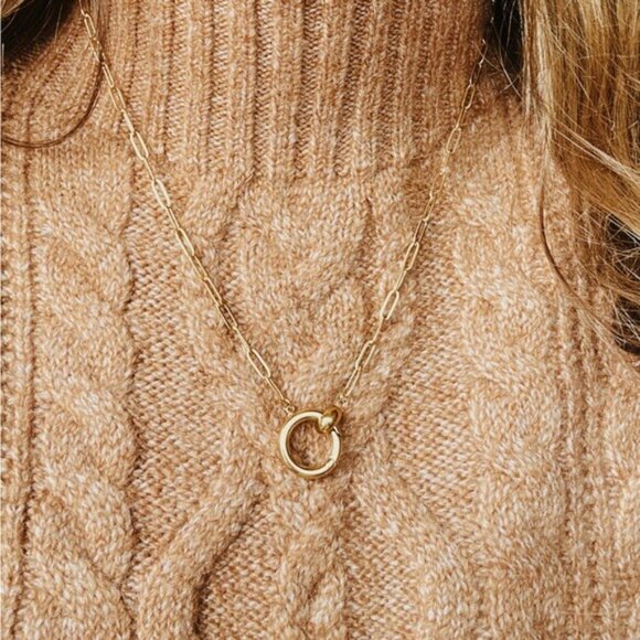 Charm Holder Necklace Waterproof Gold Layering Chain Charm Holder Necklace CUTE - Picture 3 of 11